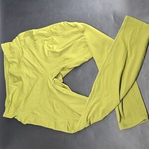 Fabletics Trinity Motion 365 High Waist Olive Green Legging Pockets Zipper 1X